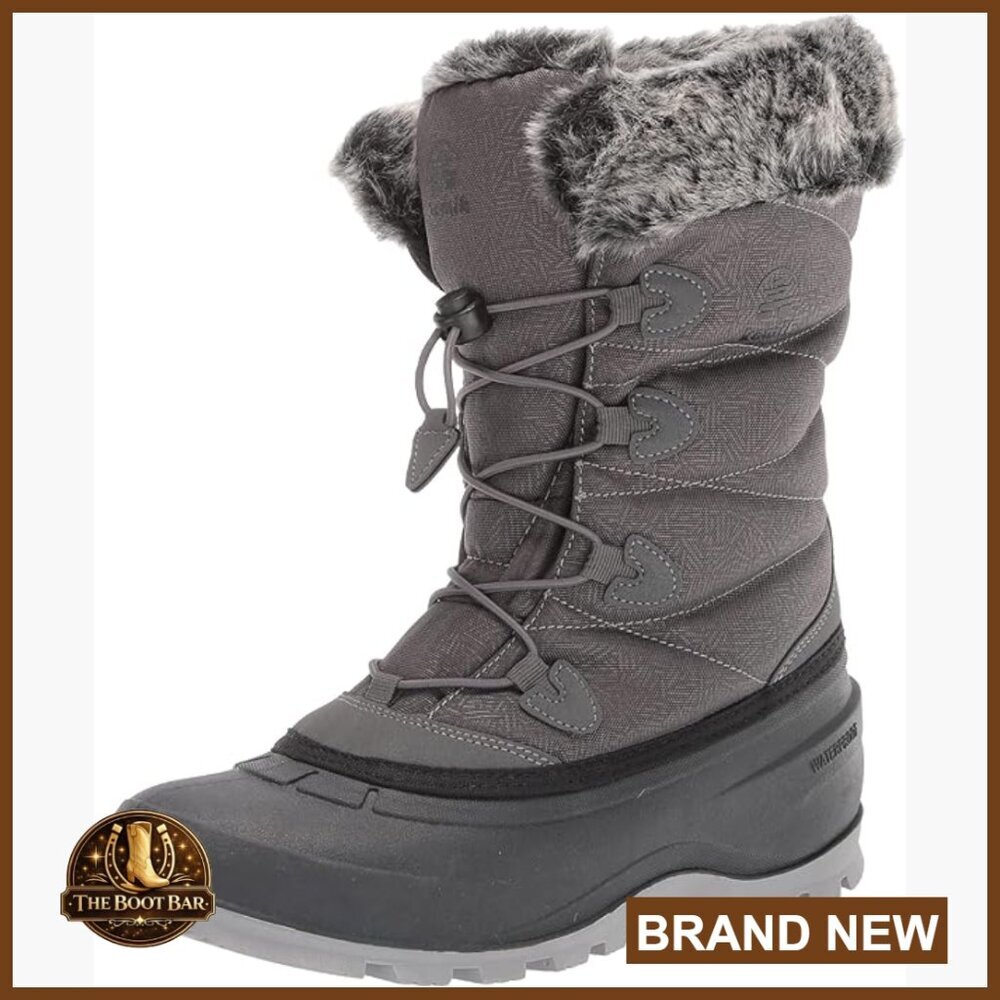 Waterproof Insulated Snow Boots with Bungee Lacing -40°F Rated
